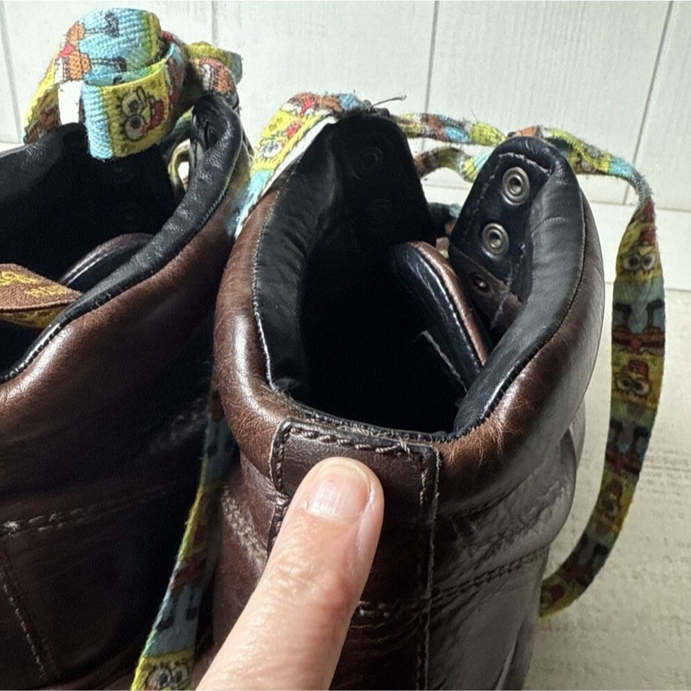 Vintage Dr Doc Marten's Boots Leather Brown 8287 England Grizzly Men's Size 8 - Picture 12 of 15